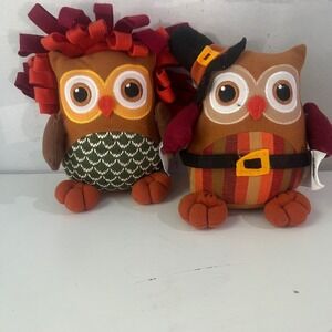 Weighted Thanksgiving Pilgrim Turkey Colorful Table Cabinet Owl Decor